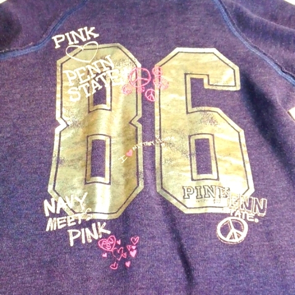 Womans Pink Penn State Purple & Silver  Hoodie Sweat Shirt XS - Picture 3 of 12